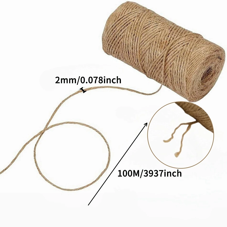 Natural Jute Twine 1mm 2mm 10M - Natural Florist Supply recension och pris