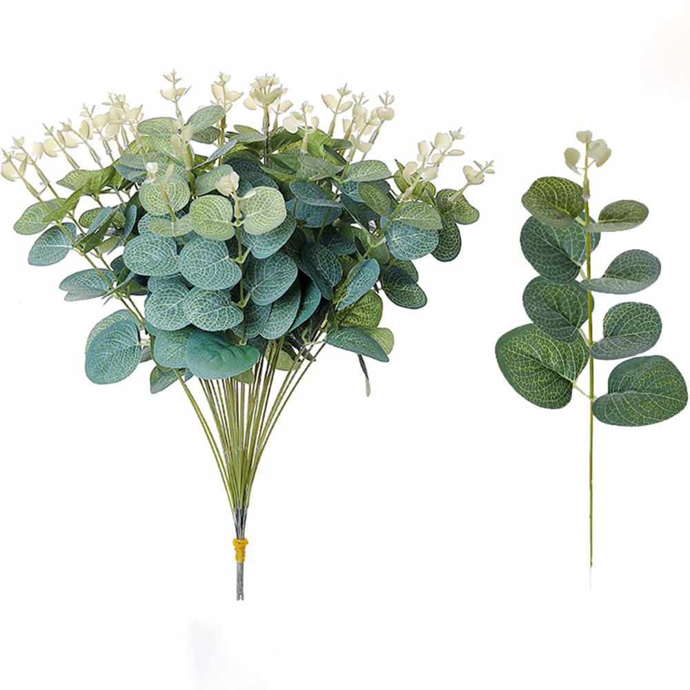 20PCS Fake Plants Silk Eucalyp - Florist Supply Vases recension och pris
