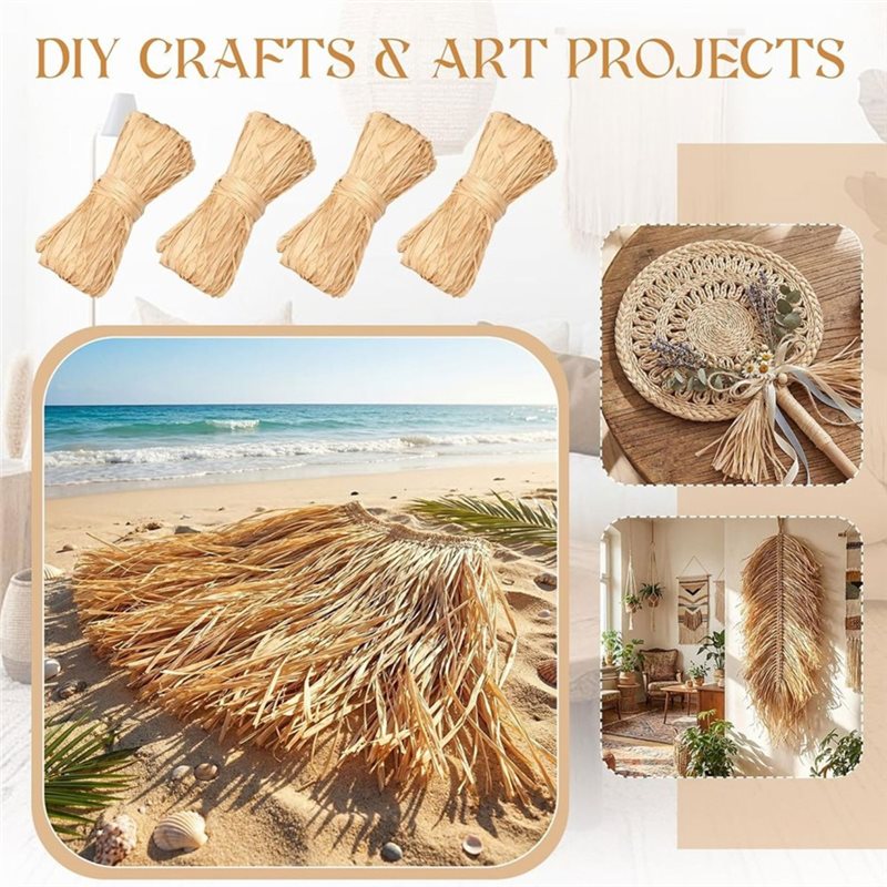 AB41-Natural Raffia Straw For  - Natural Florist Supply recension och pris