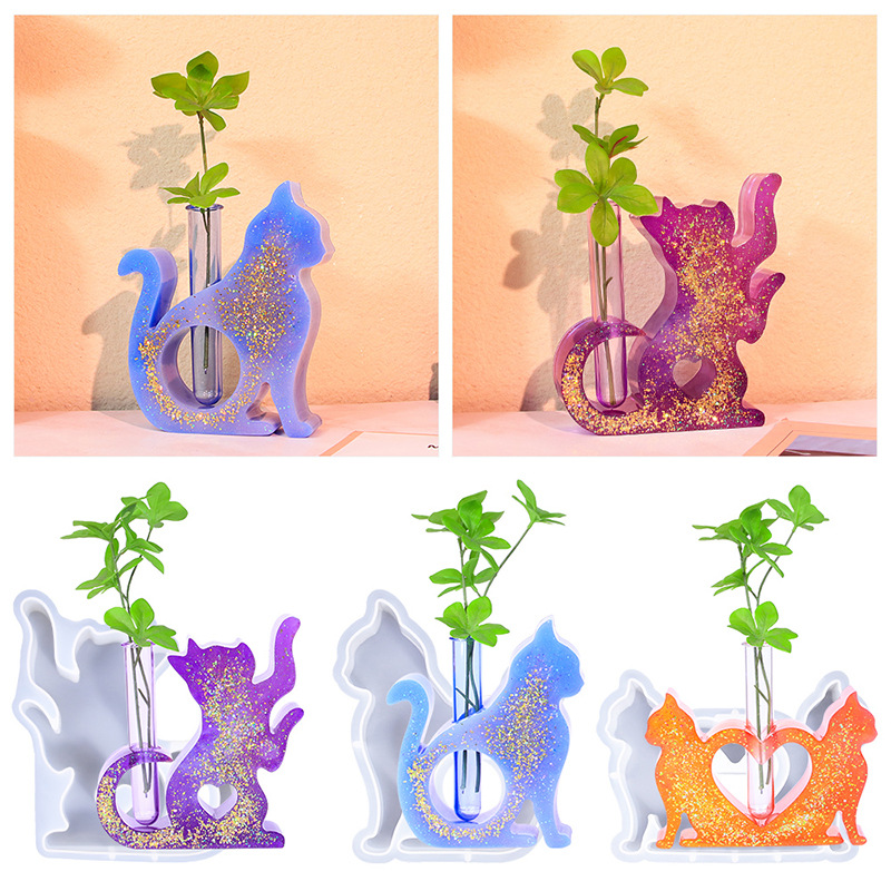 Cat Shaped Resin Molds Vase Si - Florist Supply Vases recension och pris