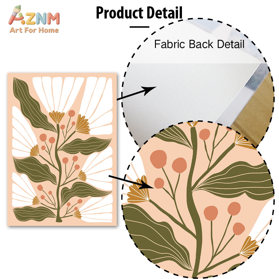 AZNM Boho Floral Canvas Wall A - Florist Supply Vases recension och pris