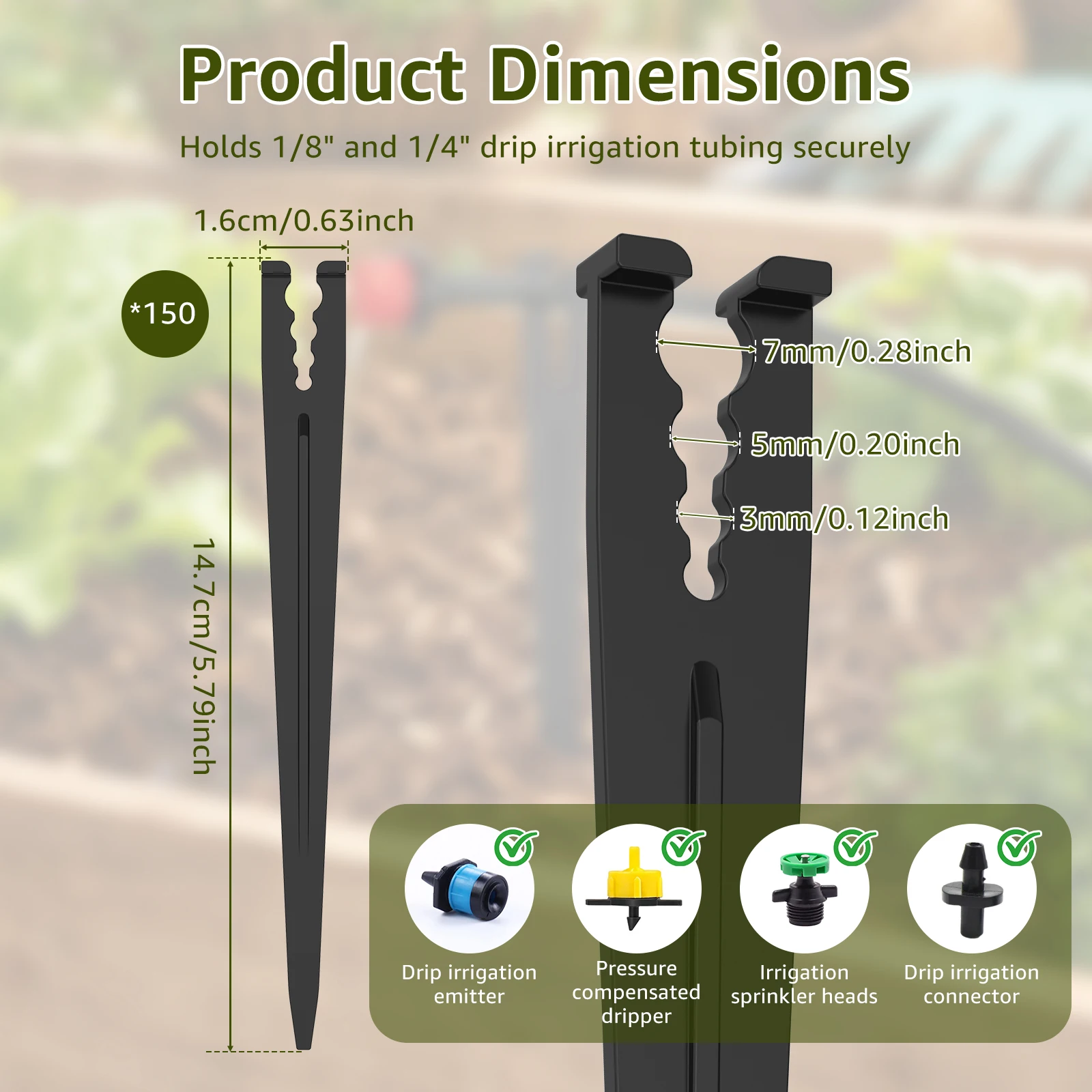 1/4 Drip Irrigation Stakes 5.7 - Florist Supp recension och pris
